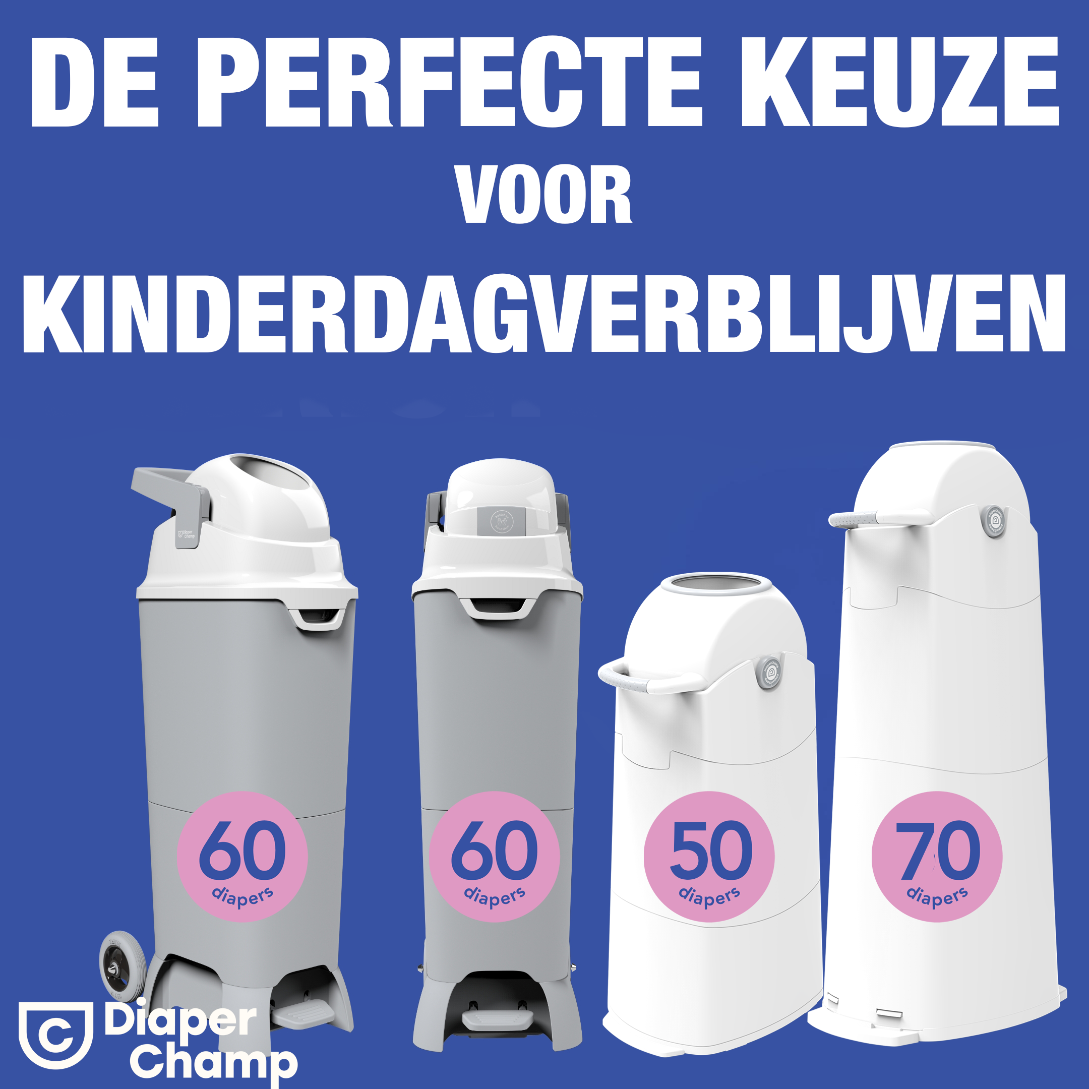 DiaperChamp ONE Maxi Handsfree Plus - Zilver