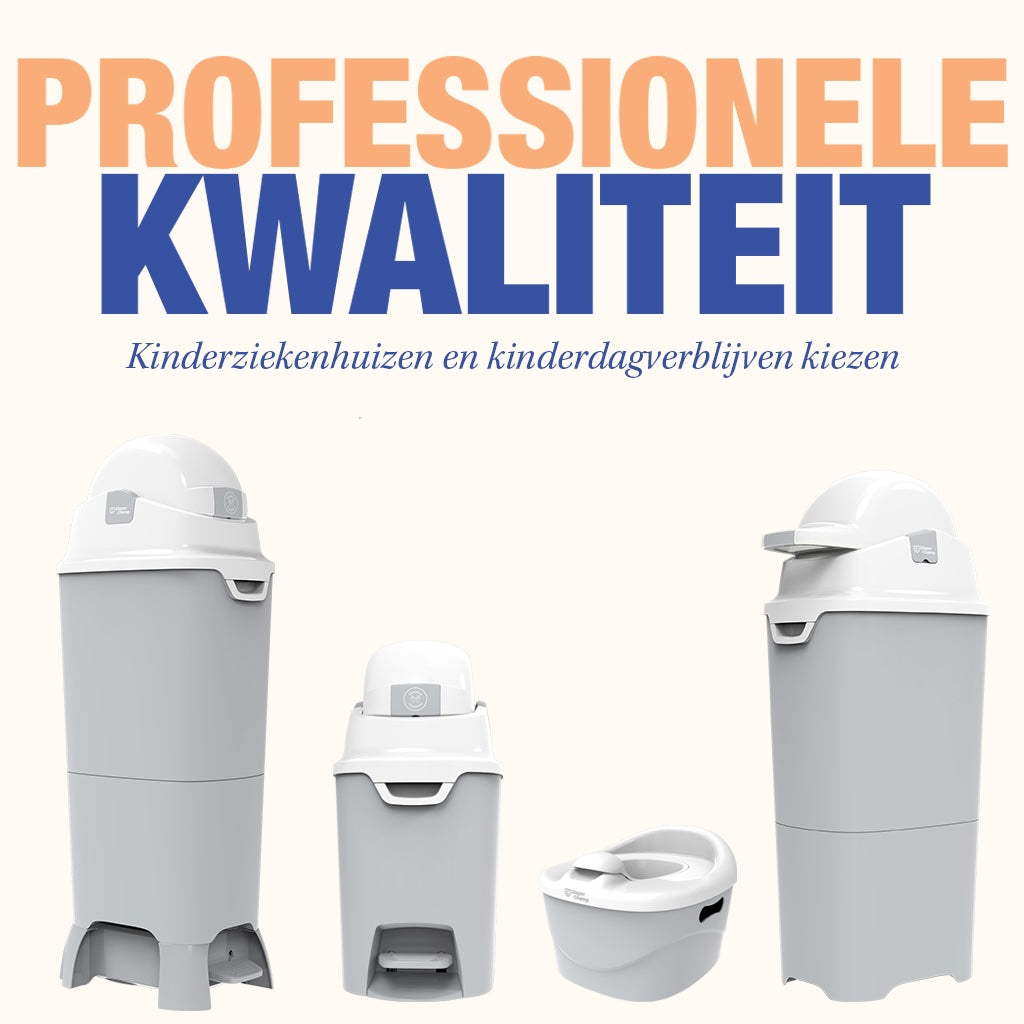 DiaperChamp ONE Handsfree Medium - Silver (incl. 10 gratis ECO-zakken)