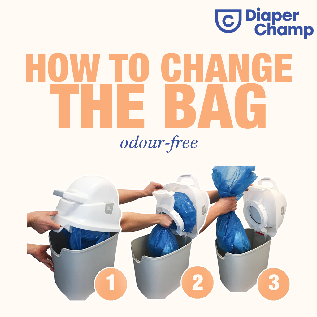 DiaperChamp ONE Maxi Handsfree - Zilver