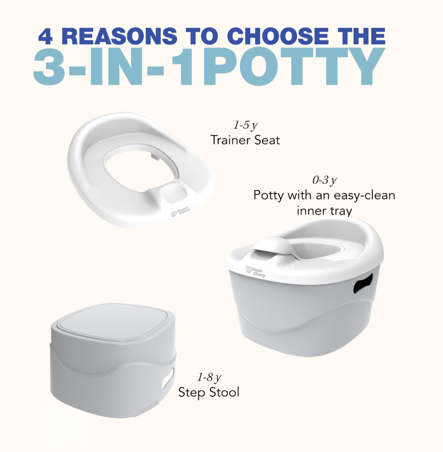 DiaperChamp 3-in-1 potje - Clay Sand