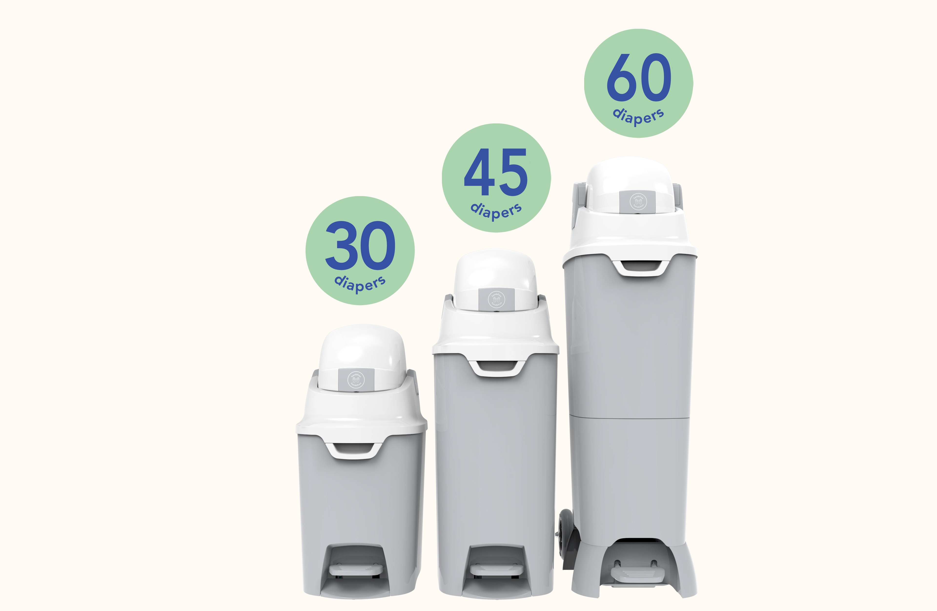 DiaperChamp ONE Handsfree Medium - Silver