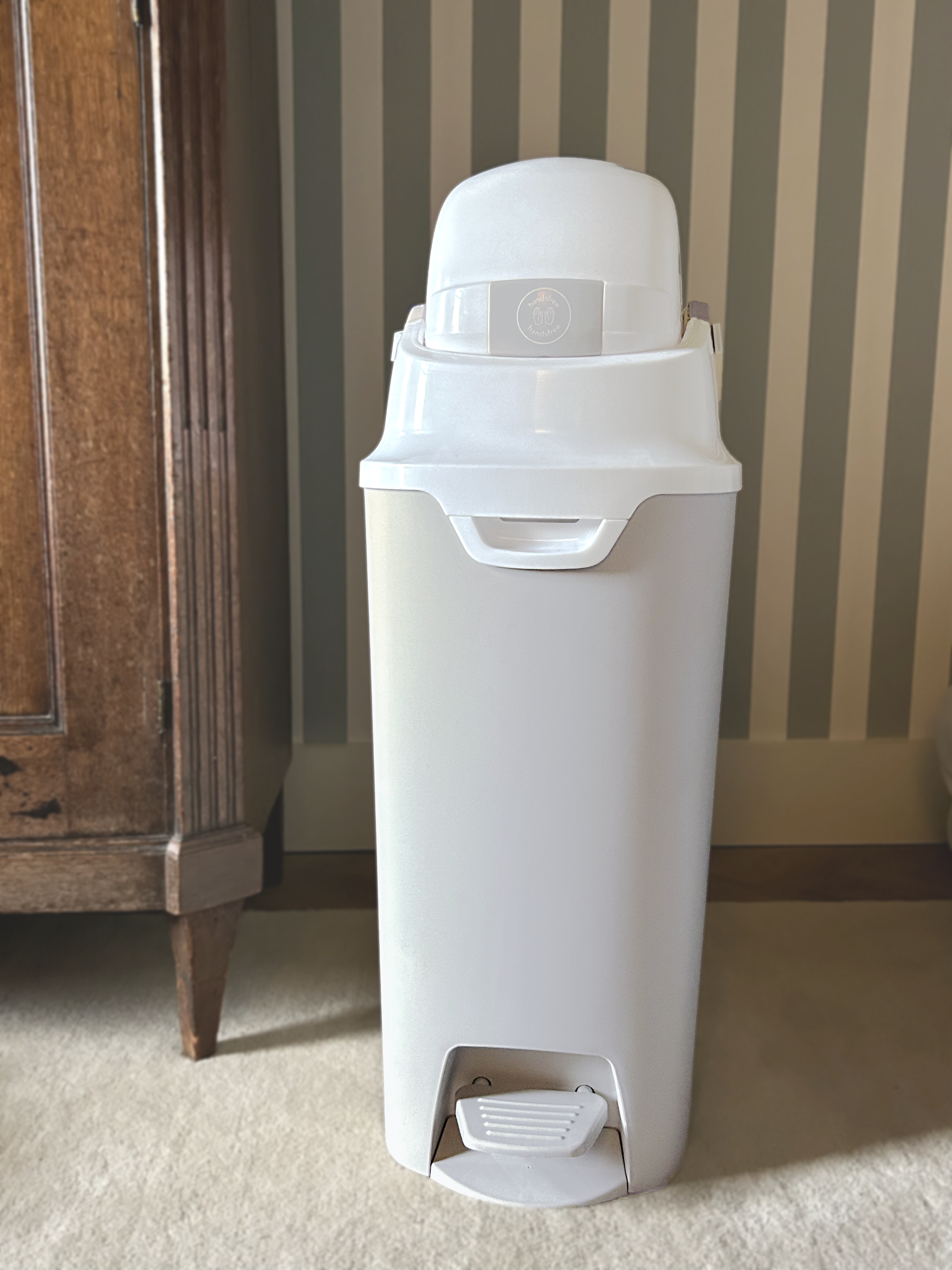 DiaperChamp ONE Handsfree Medium - Silver (incl. 10 ECO BAGS for free)