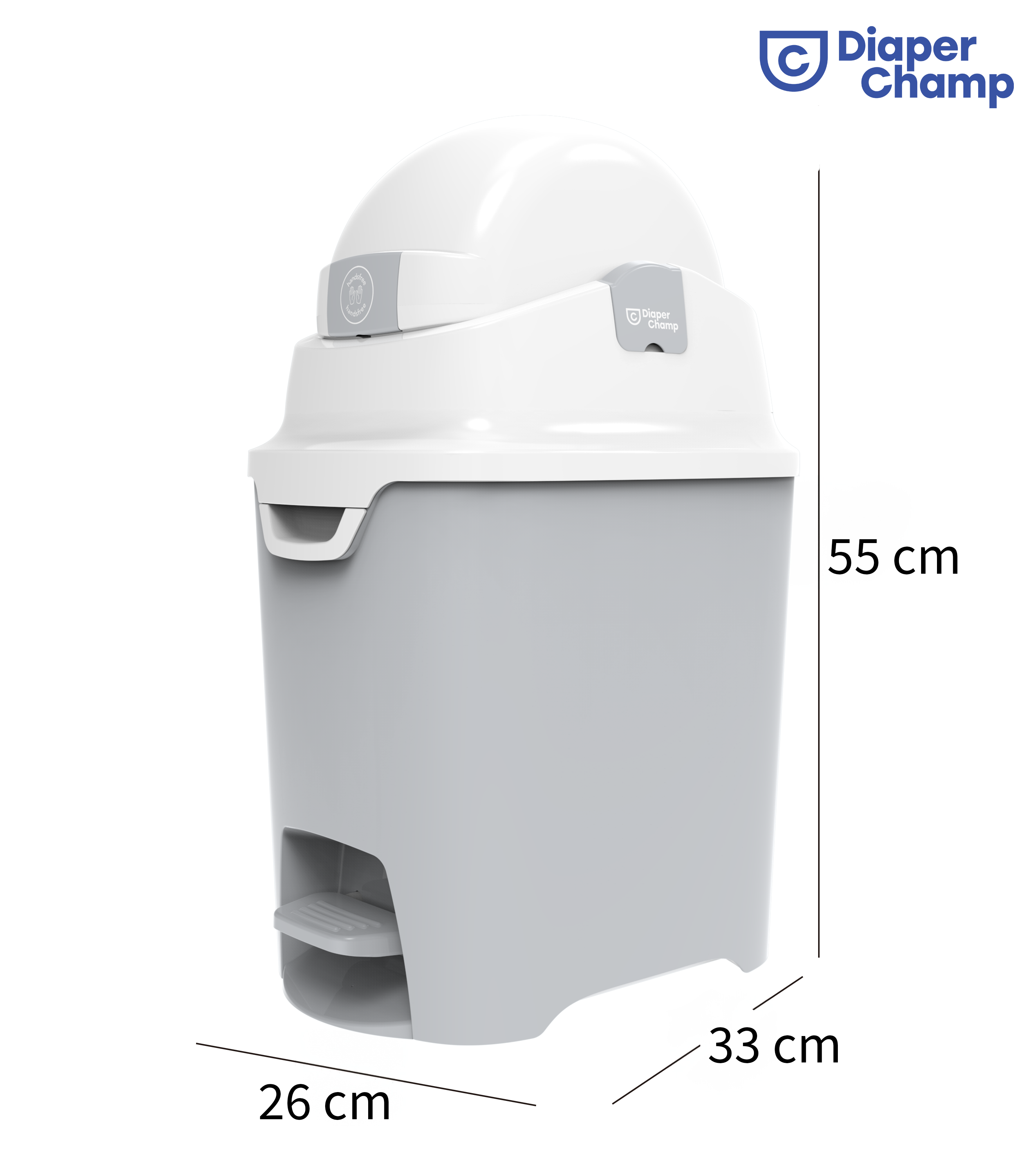 DiaperChamp ONE Handsfree - Silver