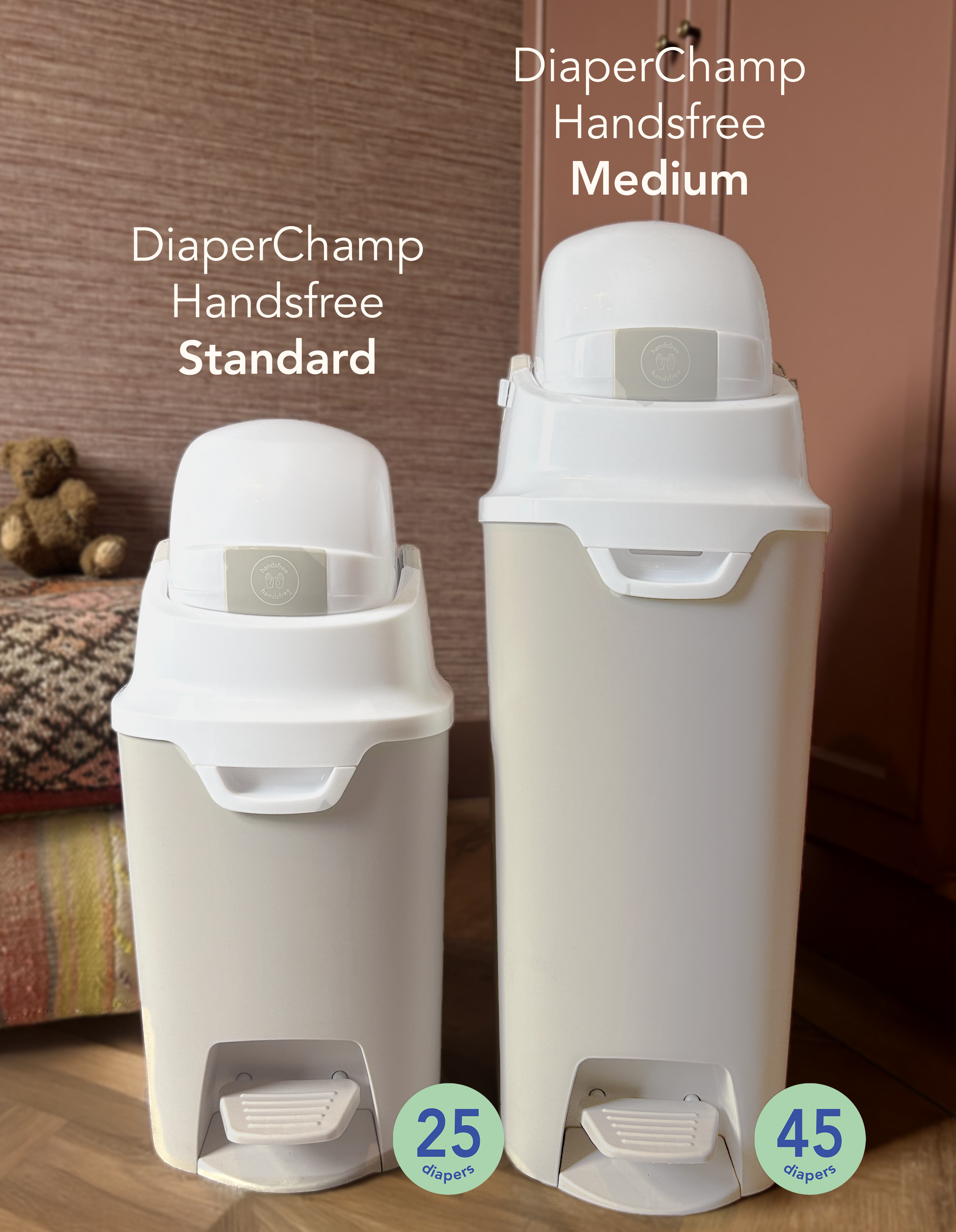 DiaperChamp ONE Handsfree Medium - Silver