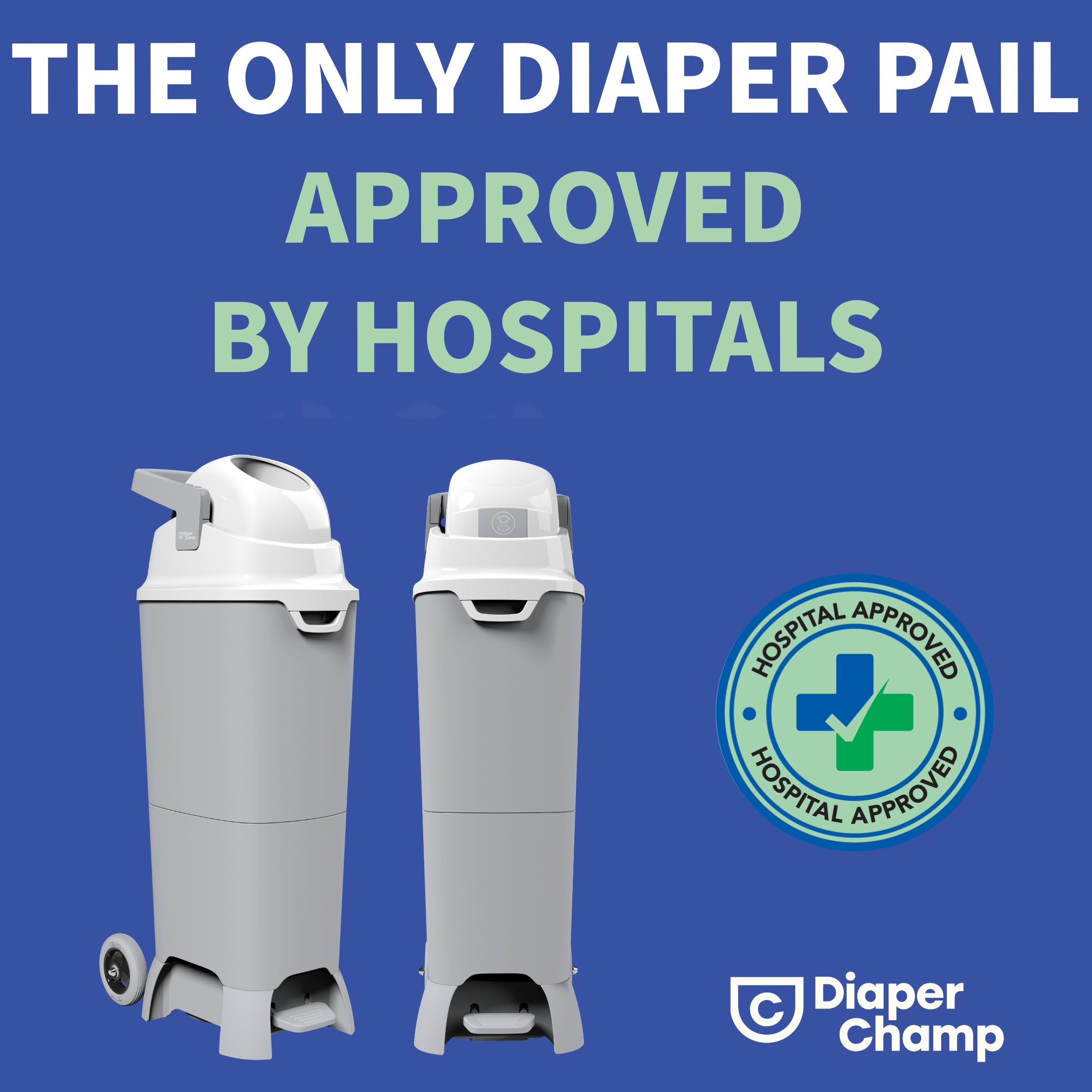 DiaperChamp ONE Maxi Handsfree Plus - Silver