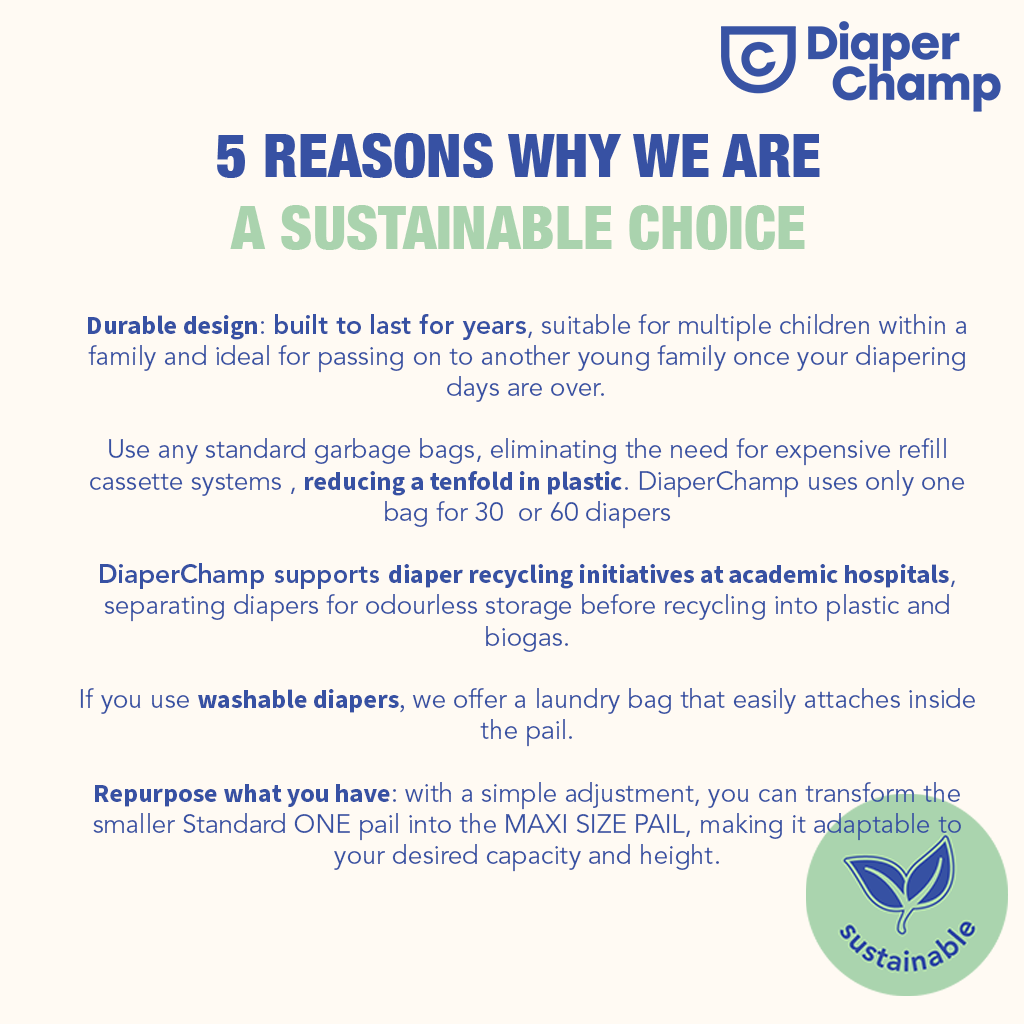 DiaperChamp ONE Standaard - Silver