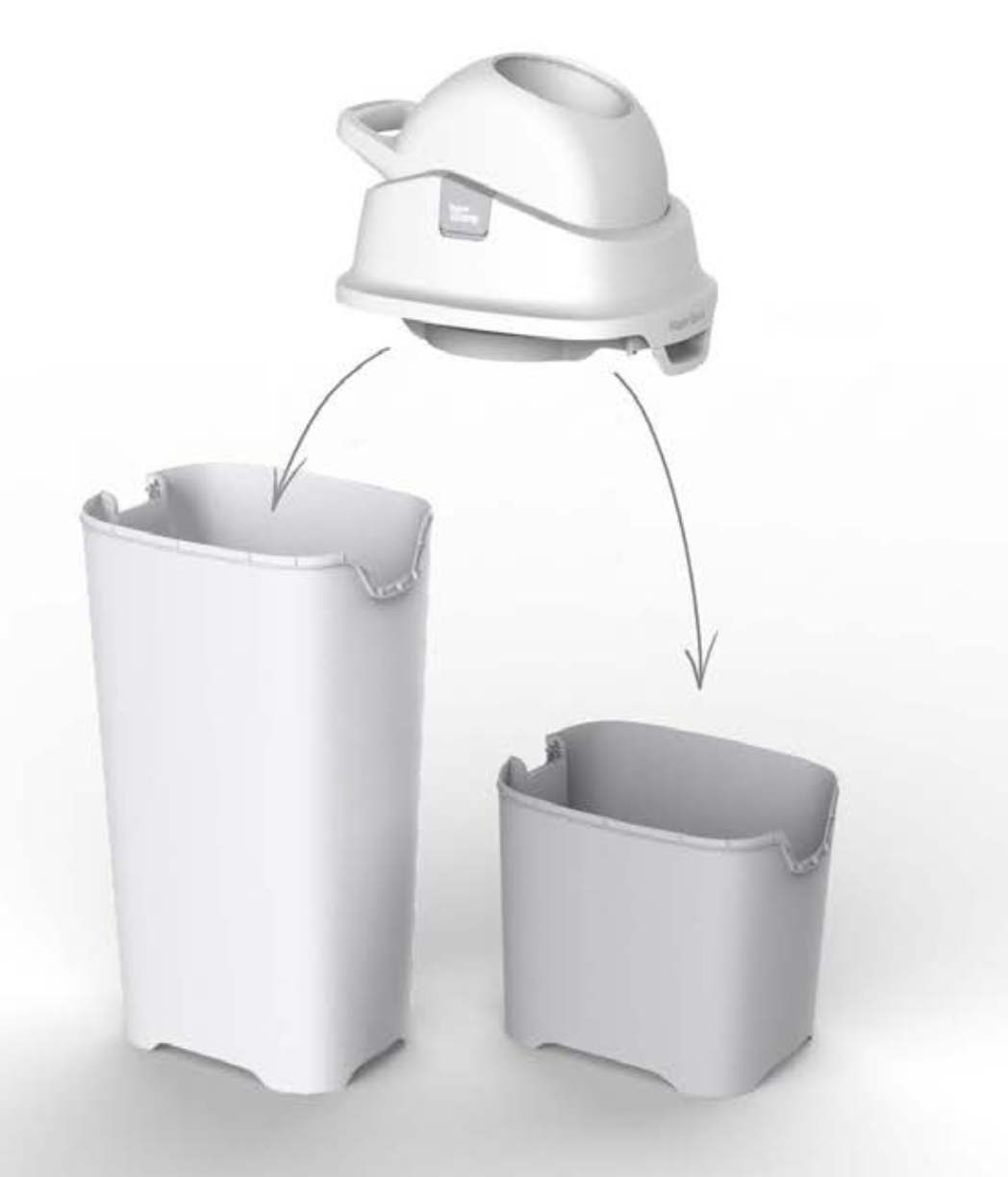 DiaperChamp ONE Upgrade Set (Standard --> Maxi) - White