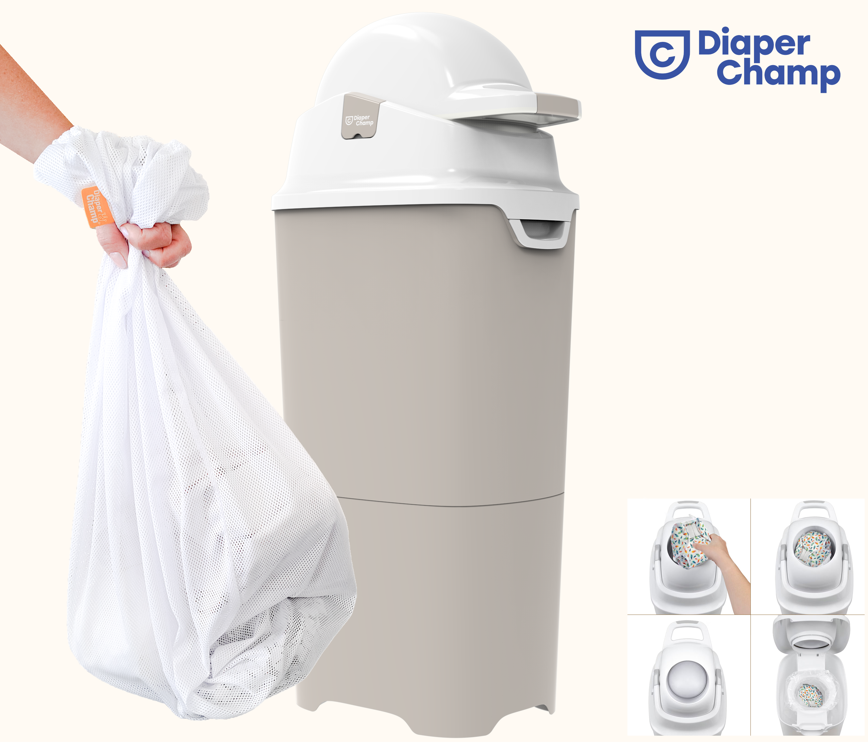 DiaperChamp ONE Laundry Bag Set (2 bags) - 70cm