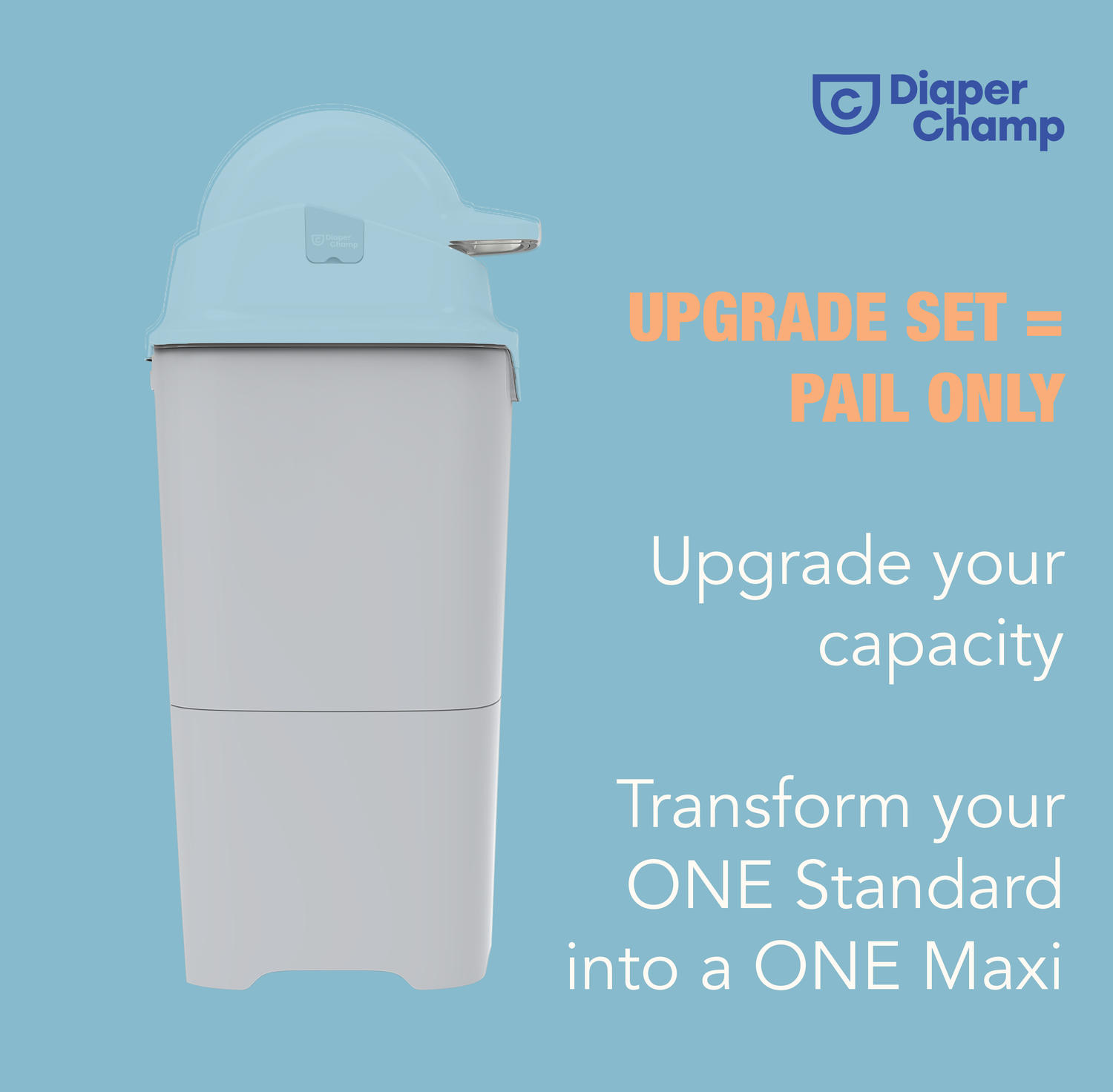 DiaperChamp ONE Upgrade Set (PAIL ONLY) - Silver
