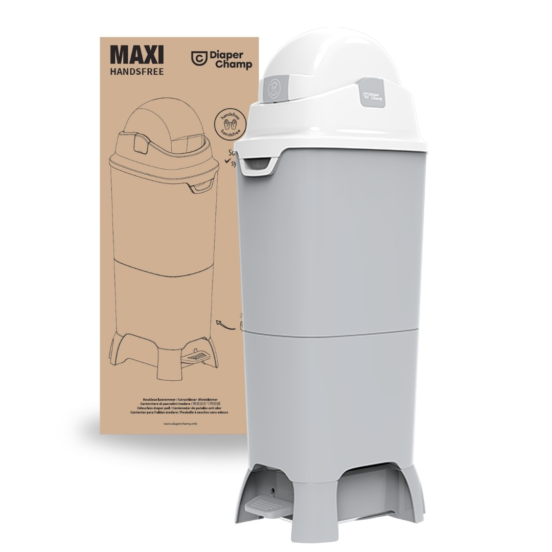 DiaperChamp ONE Maxi Handsfree - Silver