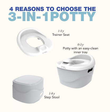 DiaperChamp 3-in-1 potje - Silver