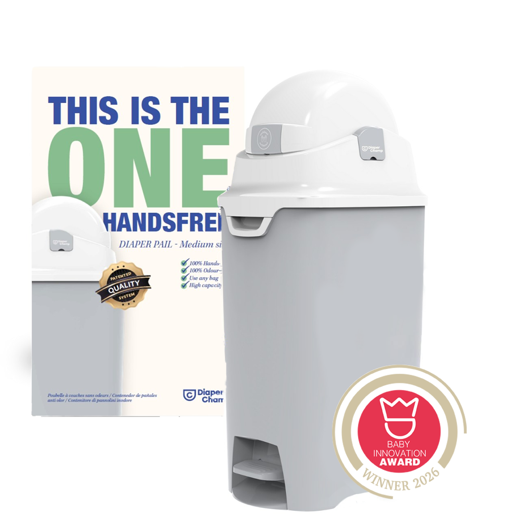 DiaperChamp ONE Handsfree Medium - Silver (incl. 10 gratis ECO-zakken)