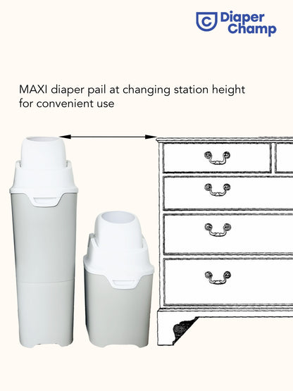 DiaperChamp ONE Maxi Handsfree - Silver