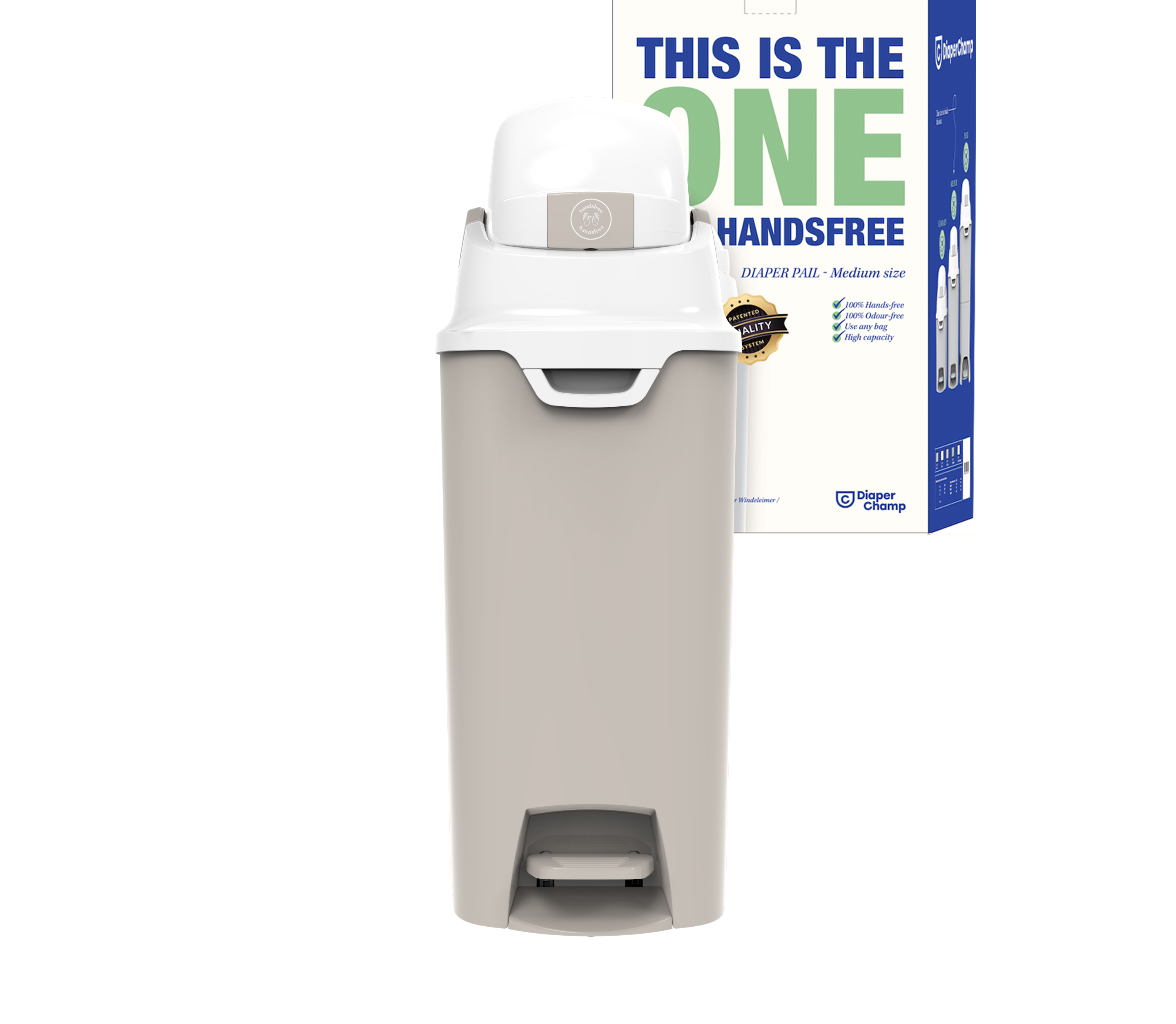 DiaperChamp ONE Handsfree Medium - Clay Sand