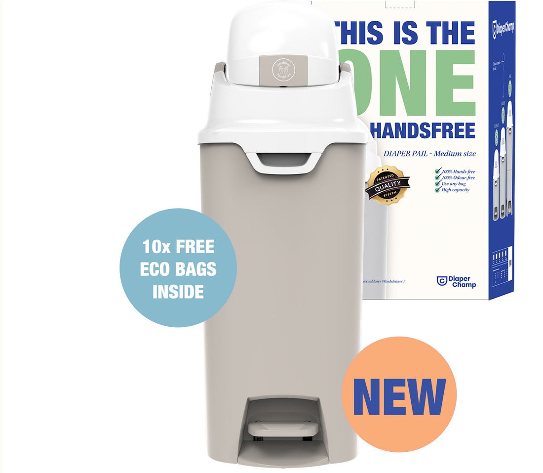 DiaperChamp ONE Handsfree Medium - Clay Sand  (incl. 10 ECO BAGS for free)
