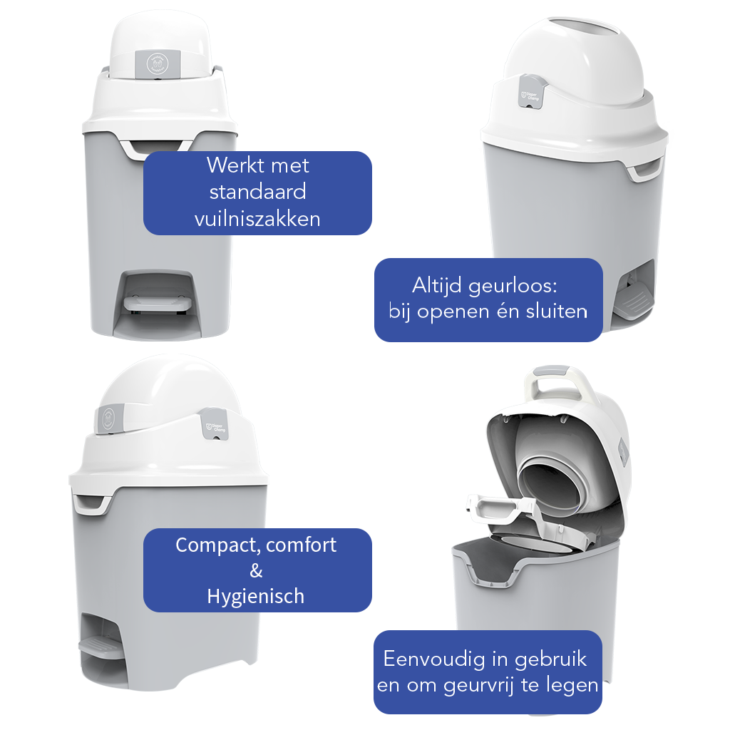 DiaperChamp ONE Handsfree Standard - Silver