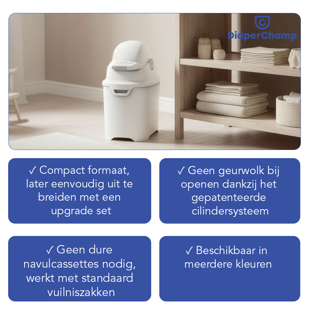 DiaperChamp ONE Standaard - Wit
