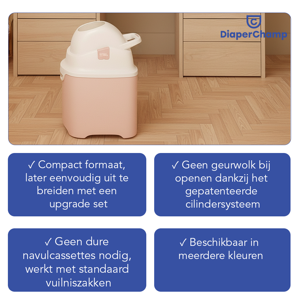 DiaperChamp ONE Standaard - Old Pink