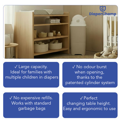 DiaperChamp ONE Maxi - Clay Sand- 2-pack (2 stuks)