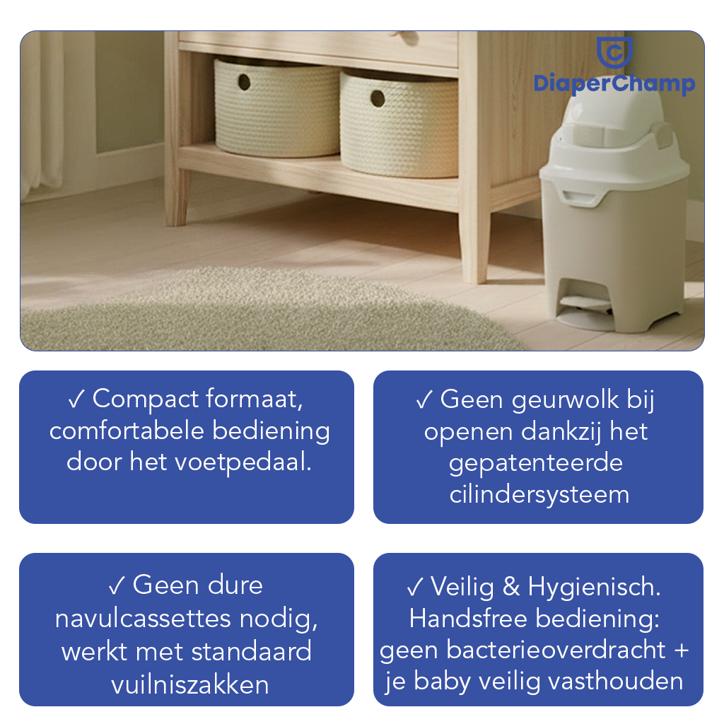 DiaperChamp ONE Handsfree Standard - Clay Sand