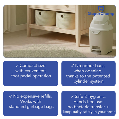 DiaperChamp ONE Handsfree Standard - Clay Sand