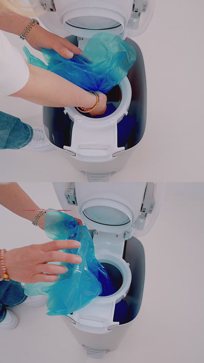 DiaperChamp ONE Handsfree Medium - Silver (incl. 10 gratis ECO-zakken)