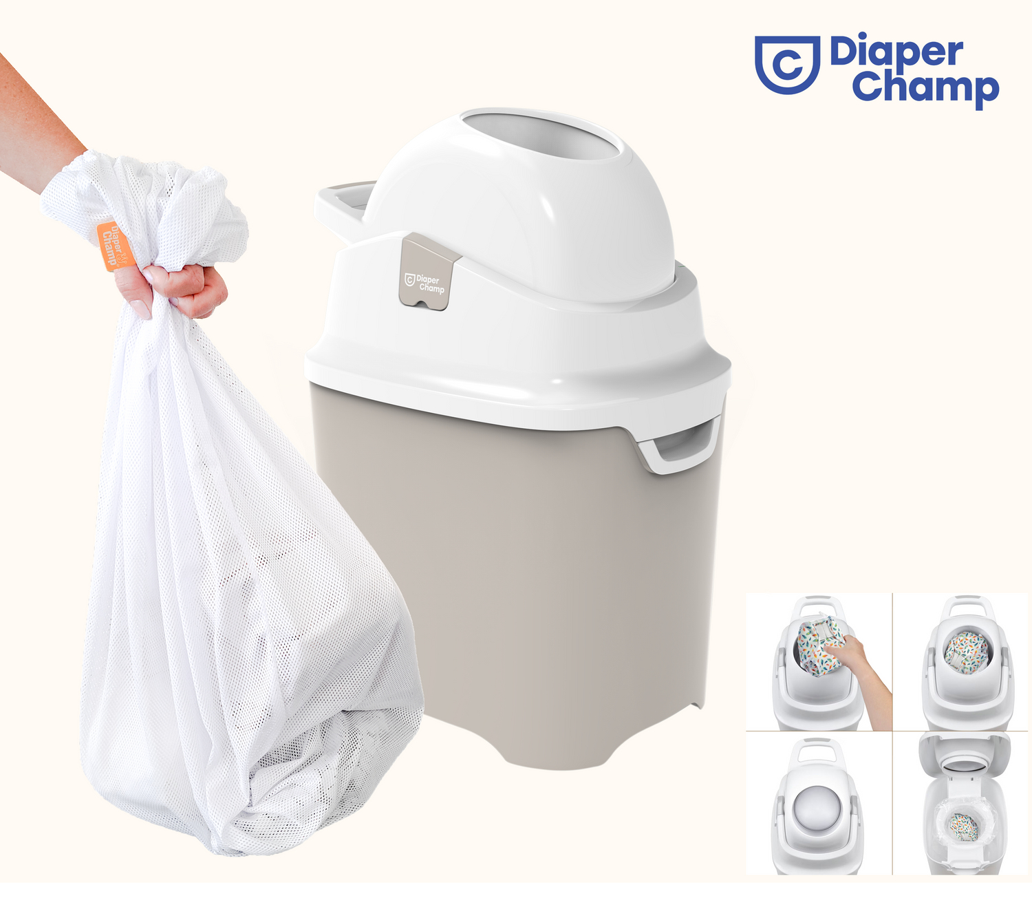 DiaperChamp ONE Laundry Bag Set (2 bags) - 70cm
